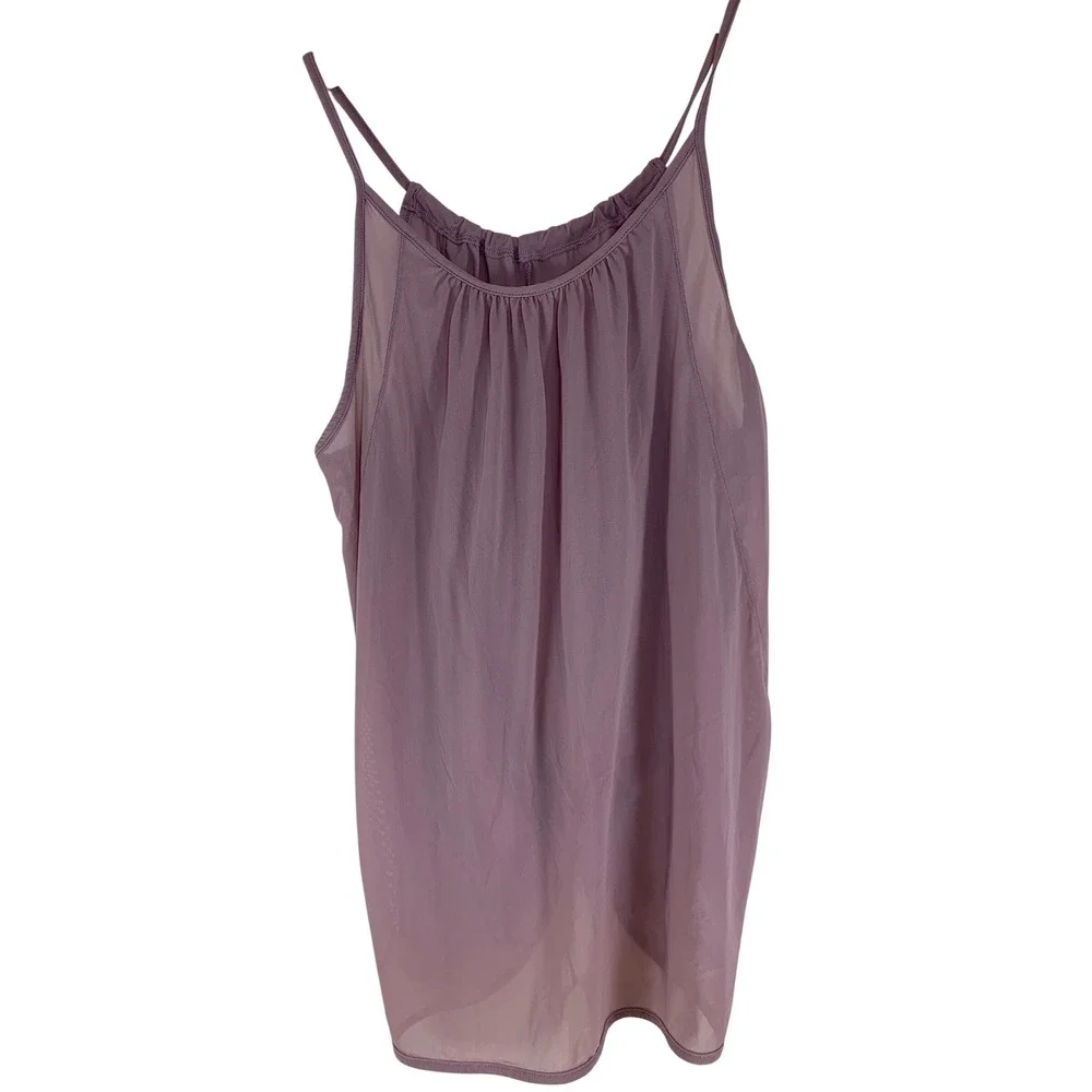 Mesh sheer lilac Tank‎ Top XS Balletcore Sheer Womens fairy soft girl airy